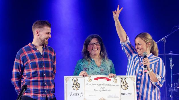 Sjørring Boldklub fik prisen som "Årets forening". <i>Foto: Bo Lehm</i>