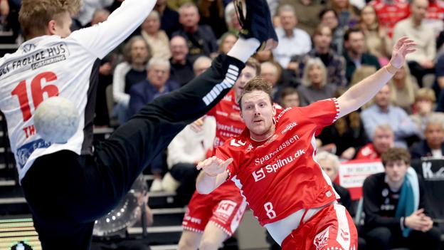 Jesper Nielsen markerede sig i den første halvdel af sæsonen som bedste stregspiller hos Aalborg Håndbold. <i>Arkivfoto: Bente Poder</i>