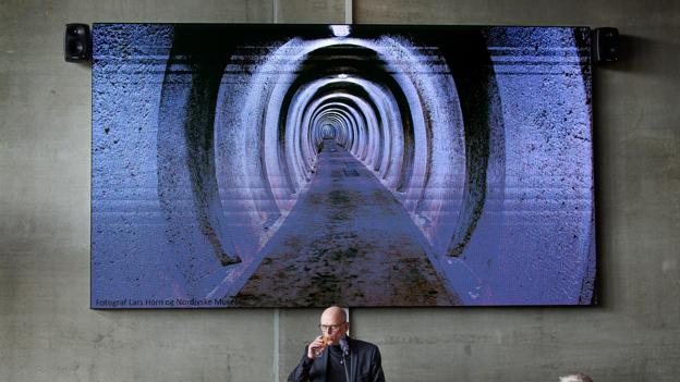 Museumsdirektør Lars Nørbach var dagens første taler.  <i>Foto: Torben Hansen</i>