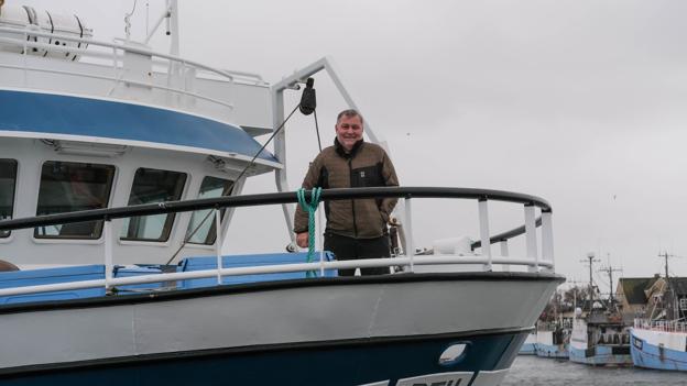 DTUs forskningsskib, Havfisken, er sejlet i sikkerhed i havnen. <i>Foto: Jacob Nymann Jensen</i>