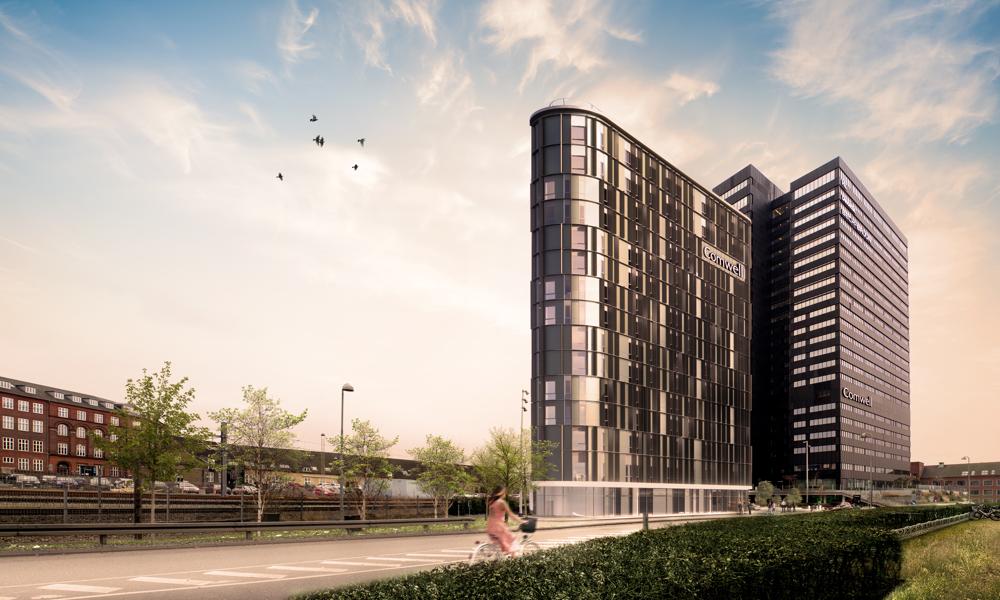 Det nye 15 etagers hoteltårn føjer bl.a. 161 nye værelser til Comwell Aarhus, som blev opført i 2014 på Værkmestergade centralt i byen. Det nye 15 etagers hoteltårn føjer bl.a. 161 nye værelser til Comwell Aarhus, som blev opført i 2014 på Værkmestergade centralt i byen.