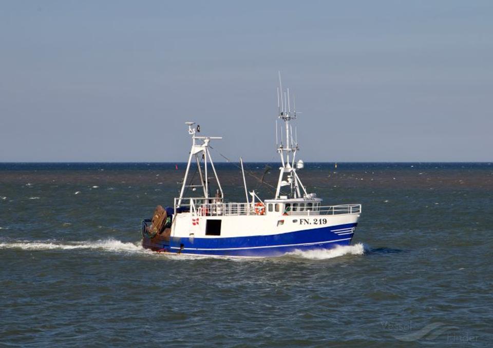 Fiskekutteren FN219 Vibima kolliderede tirsdag morgen med en pram.  <i>Foto: vesselfinder.com</i>