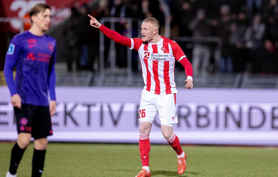 Rasmus Thelander var glad for præstationen, men han var irriteret over, at den kun kastede et point af sig. <i>Foto: Lars Pauli</i>