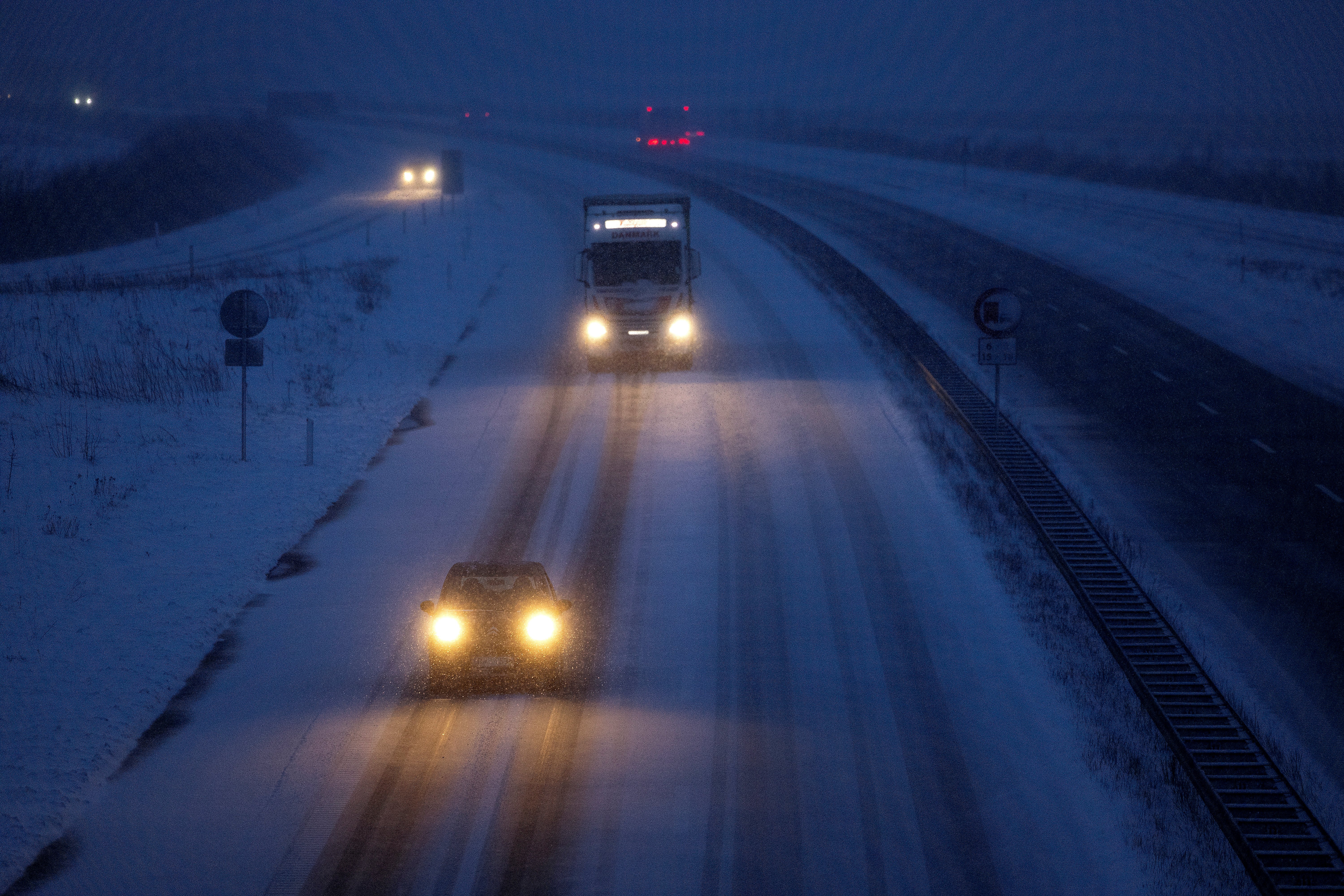 The police warn: Black ice - and the roads are extremely slippery