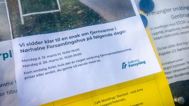 Aalborg Forsyning afholder to møder i forsamlingshuset, hvor interesserede kan komme og få svar på eventuelle spørgsmål. <i>Foto: Martin Damgård</i>