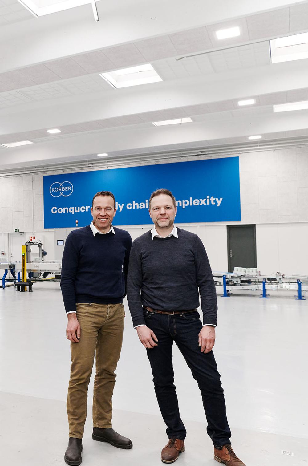 René Kahr sammen med Ralph Korsbæk, der er salgschef for Product Solutions hos Körber Supply Chain.