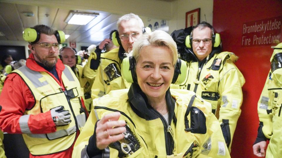 Norge og EU udvider samarbejdet om energi med en såkaldt grøn alliance. På sigt vil Norge ikke bare levere gas, men også grøn energi fra havvind og brint til EU. <i>Ole Berg-Rusten/Ritzau Scanpix</i>