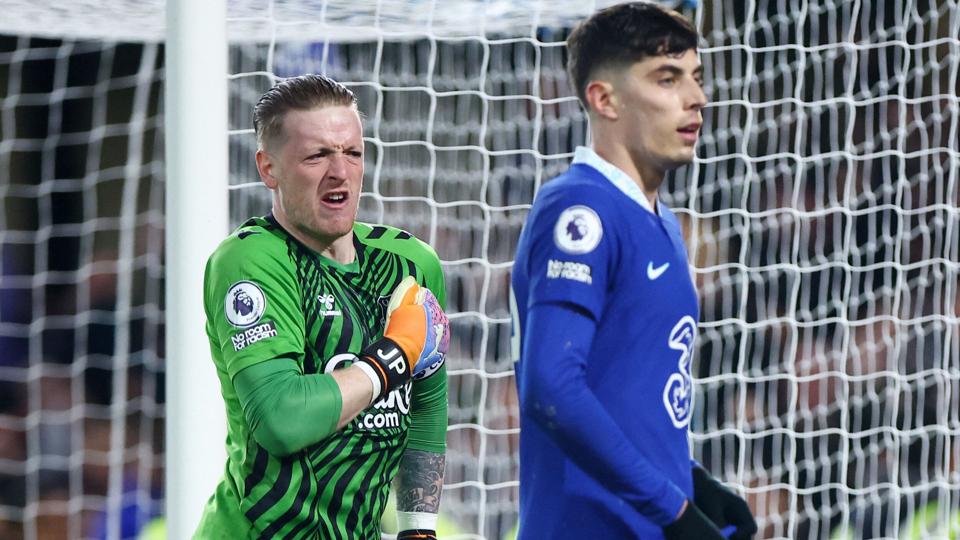 Kai Havertz (til højre) og Chelsea måtte nøjes med 2-2 mod Everton. <i>Hannah McKay/Reuters</i>