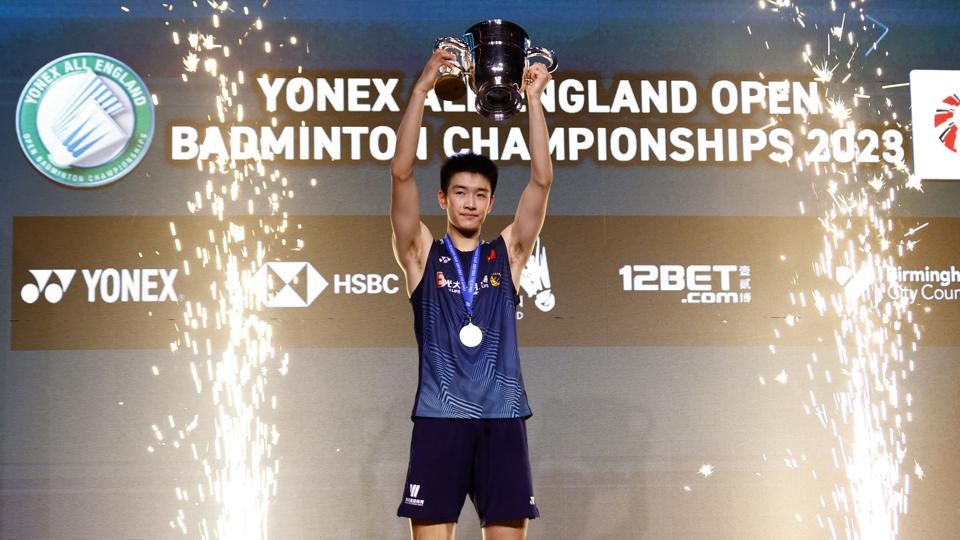 Li Shi Feng ligger blot nummer 14 på verdensranglisten, men kan nu kalde sig All England-mester. <i>Andrew Boyers/Ritzau Scanpix</i>