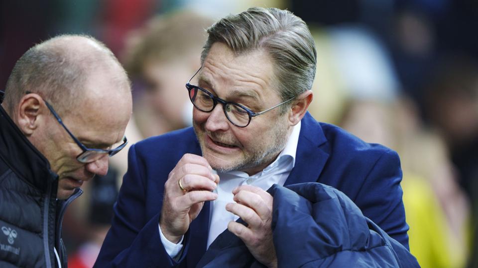 FC Midtjylland og Claus Steinlein har været en del af Superligaens top-6 i hver sæson siden 2006, men må nu kæmpe for syvendepladsen i nedrykningsspillet. <i>Bo Amstrup/Ritzau Scanpix</i>