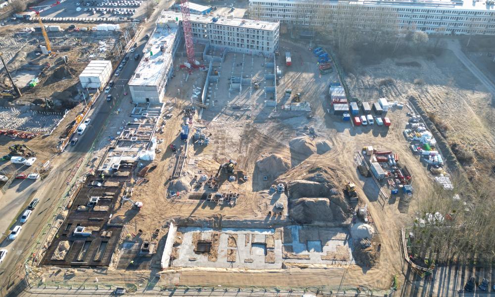 Arbejdet på Hørkærbyggeriet går fremad på den tidligere asfaltgrund i Herlev. Arbejdet på Hørkærbyggeriet går fremad på den tidligere asfaltgrund i Herlev.