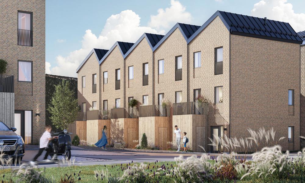 AP Ejendomme opfører med totalentreprenøren 5E Byg boligområdet Trekanten, i Hejredalskvarteret i Aarhus, der tæller 75 svanemærkede rækkehuse. AP Ejendomme opfører med totalentreprenøren 5E Byg boligområdet Trekanten, i Hejredalskvarteret i Aarhus, der tæller 75 svanemærkede rækkehuse.