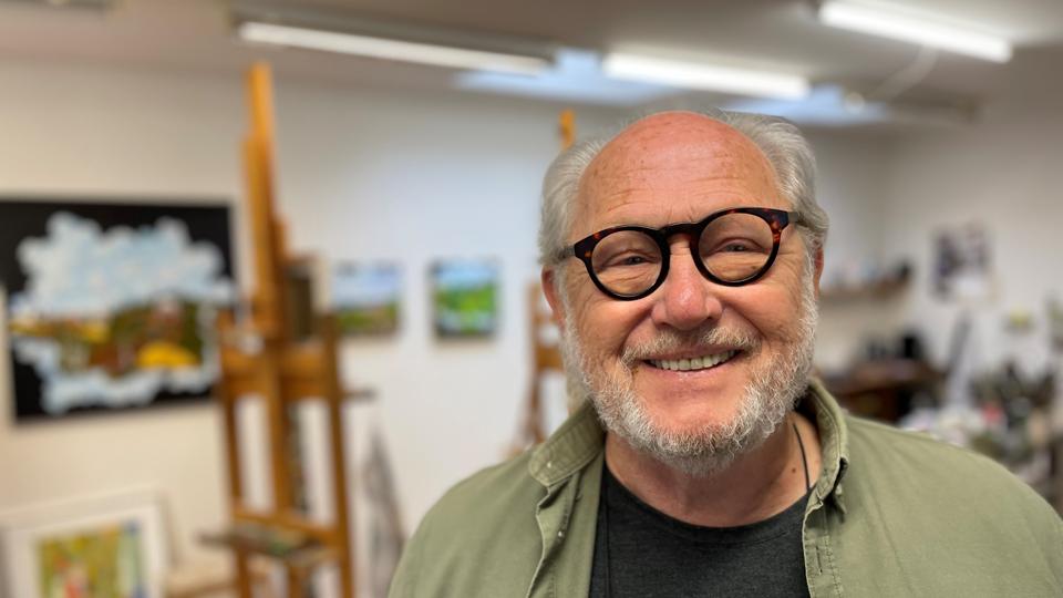 Den kendte kunstmaler Snekke Kristensen er netop blevet 75 år.  <i>Foto: Claus T. Kræmmergård</i>