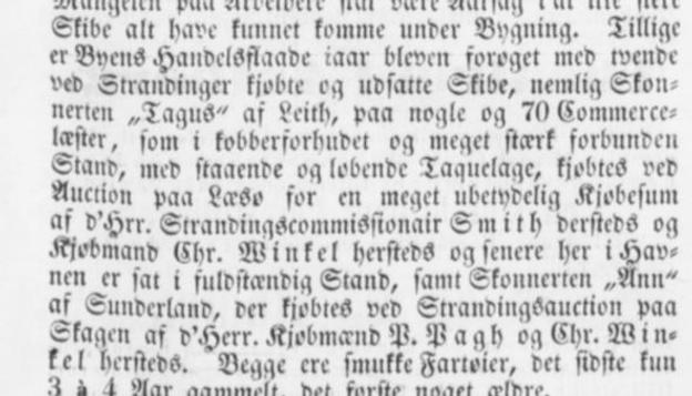 Aalborg Stiftstidende 25. september 1847.