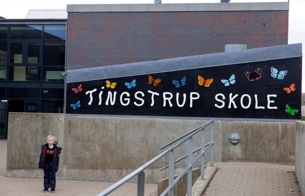 Tingstrup Skole har i dette skoleår 433 elever fordelt på 21 klasser. <i>Foto: Bo Lehm</i>