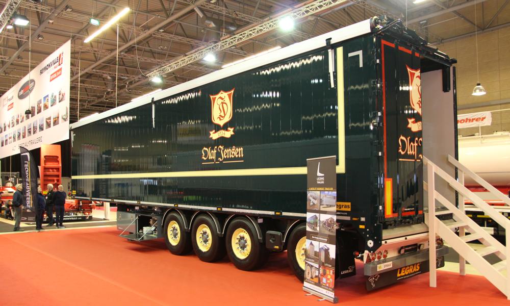 Legras-trailer udstillet på Transport 2023 i Herning.