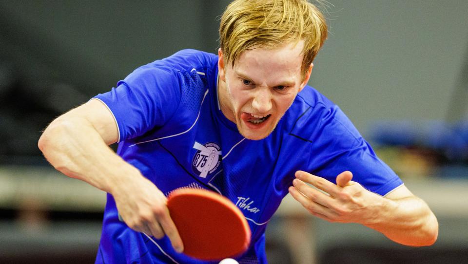 Svenske Johan Barius tabte det afgørende sæt med 9-11 i DM-finalen mod Næstved. <i>Foto: Henrik Bo</i>