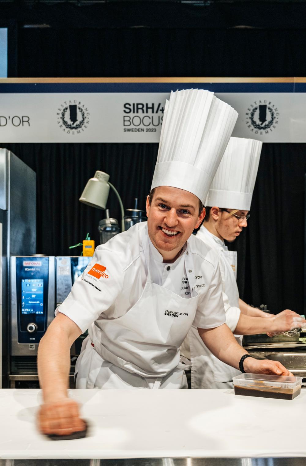 Gustav Leonhardt under fjolårets Bocuse d'Or Sweden. Gustav Leonhardt under fjolårets Bocuse d'Or Sweden.