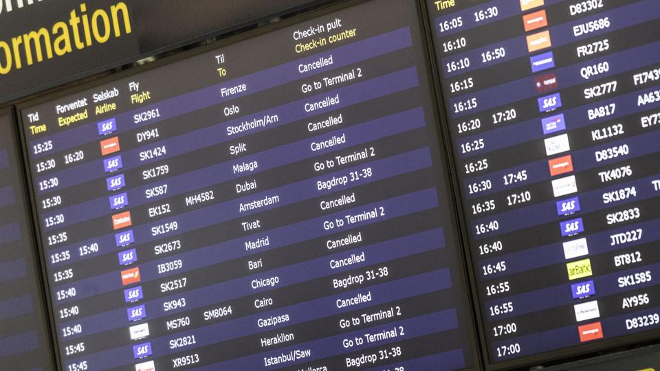 45 procent af alle fly til og fra Københavns Lufthavn i Kastrup var forsinkede i april. Det skyldes primært mangel på flyveledere ifølge lufthavnen. (Arkivfoto). <i>ólafur Steinar Rye Gestsson/Ritzau Scanpix</i>