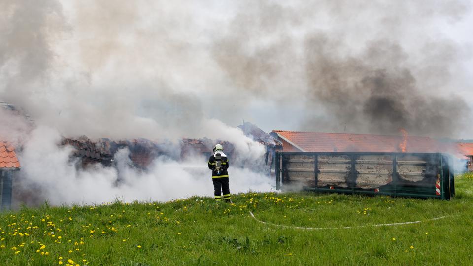Voldsom brand i Vilsund