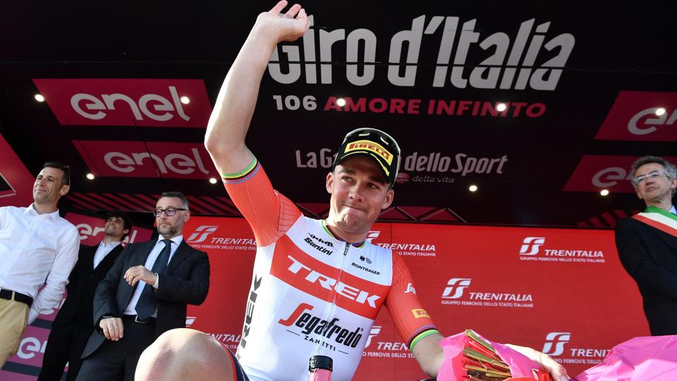 Mads Pedersen har inden for det sidste år vundet etaper i både Vuelta a Espana, Tour de France og Giro d'Italia. <i>Foto: Jennifer Lorenzini/Reuters</i>