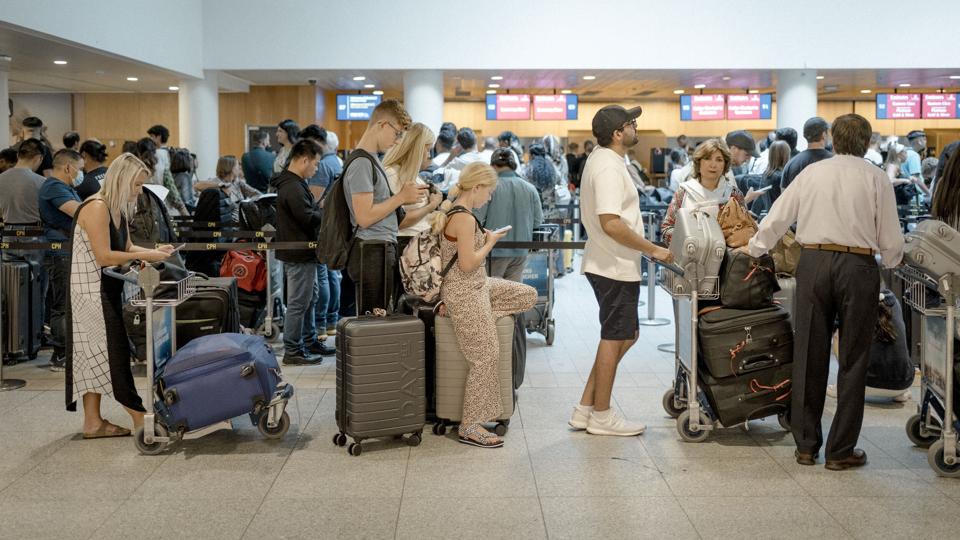 Tusindvis af passagerer oplever dagligt forsinkelser i Københavns Lufthavn på grund af konflikt. (Arkivfoto). <i>Mathias Eis/Ritzau Scanpix</i>