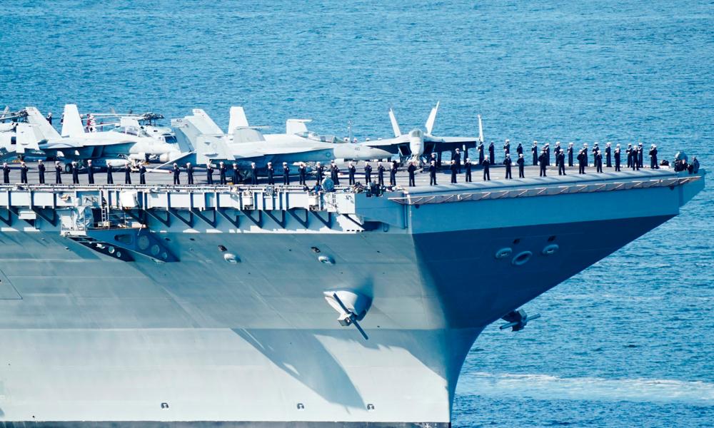 Billedet er fra 24 maj, 2023. 'Gerald R. Ford' kan med god rette betegnes som verdens største flådefartøj. 