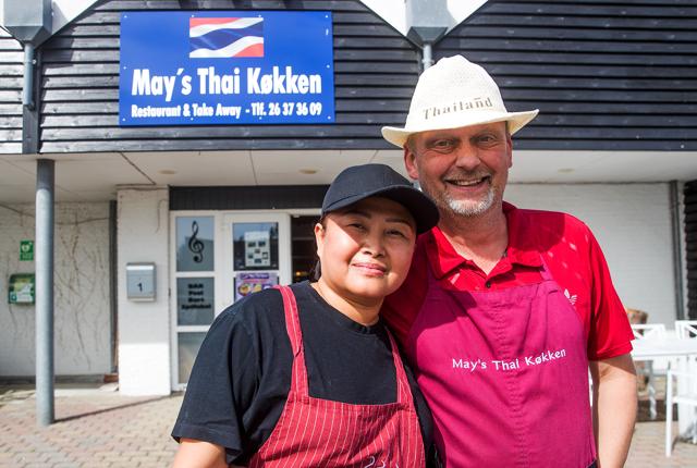 Mekkhala og Lars Pakkata Bonderup har åbnet  May's Thai Køkken i den tidligere Restaurant Lagunen.