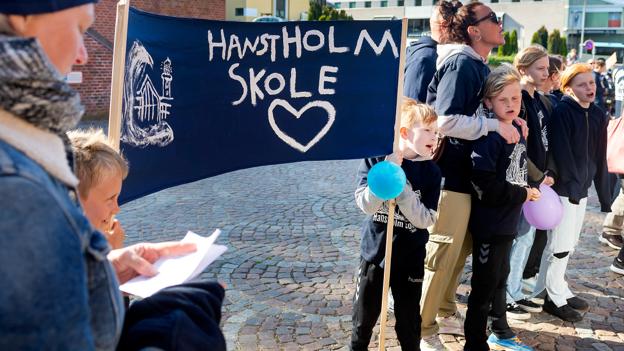 Ingen var i tvivl om, at det var børn og forældre fra Hanstholm Skole, der var mødt frem <i>Foto: Jens Fogh-Andersen</i>