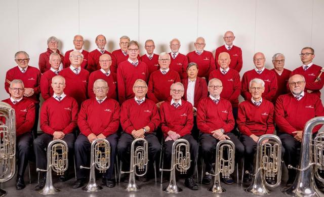 Bagterp Blæseorkester giver koncert i Lønstrup i anledningen af deres 50-års jubilæum.