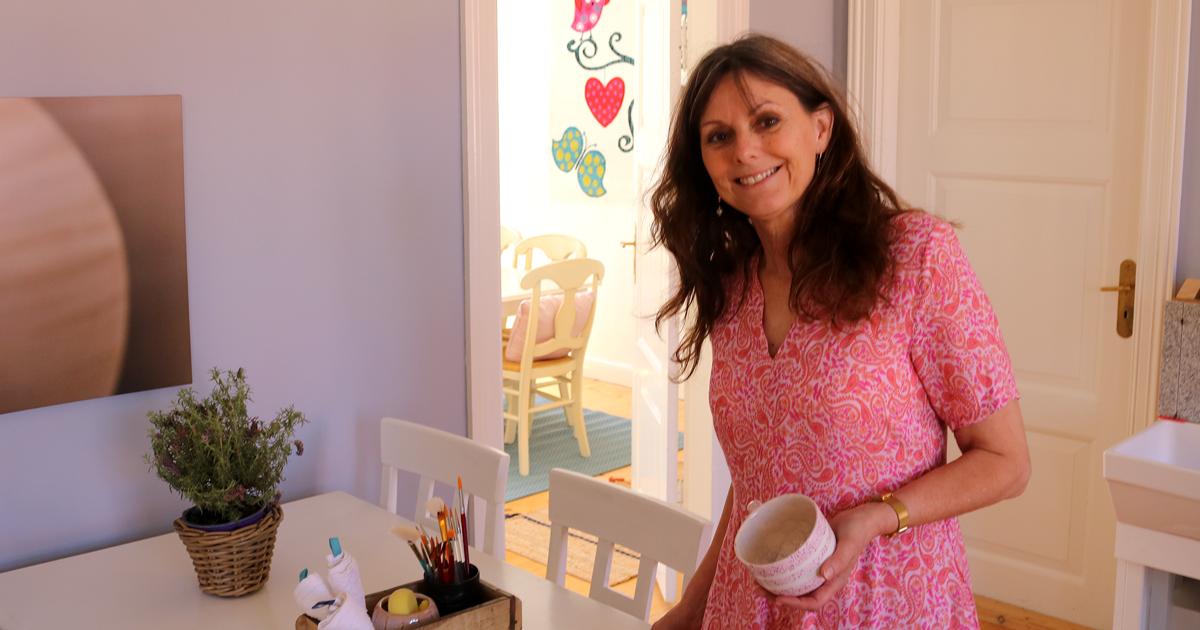 Hos Mette har alle mulighed for at kreere sin egen kunst ...