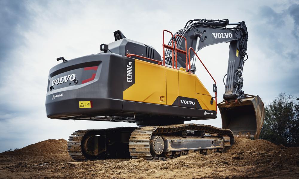 Volvo Hybridmaskinen har samme forbrug som en mindre model, men håndterer mere materiale. PR-foto Volvo Hybridmaskinen har samme forbrug som en mindre model, men håndterer mere materiale. PR-foto