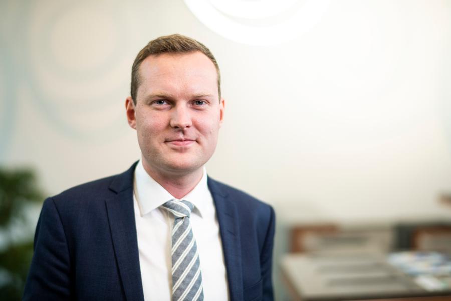 Morten Laugesen, erhvervsøkonom i Sydbank. Morten Laugesen, erhvervsøkonom i Sydbank.