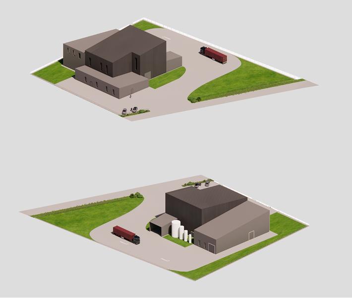 Visualisering af Dall Energys pyrolyseanlæg Visualisering af Dall Energys pyrolyseanlæg
