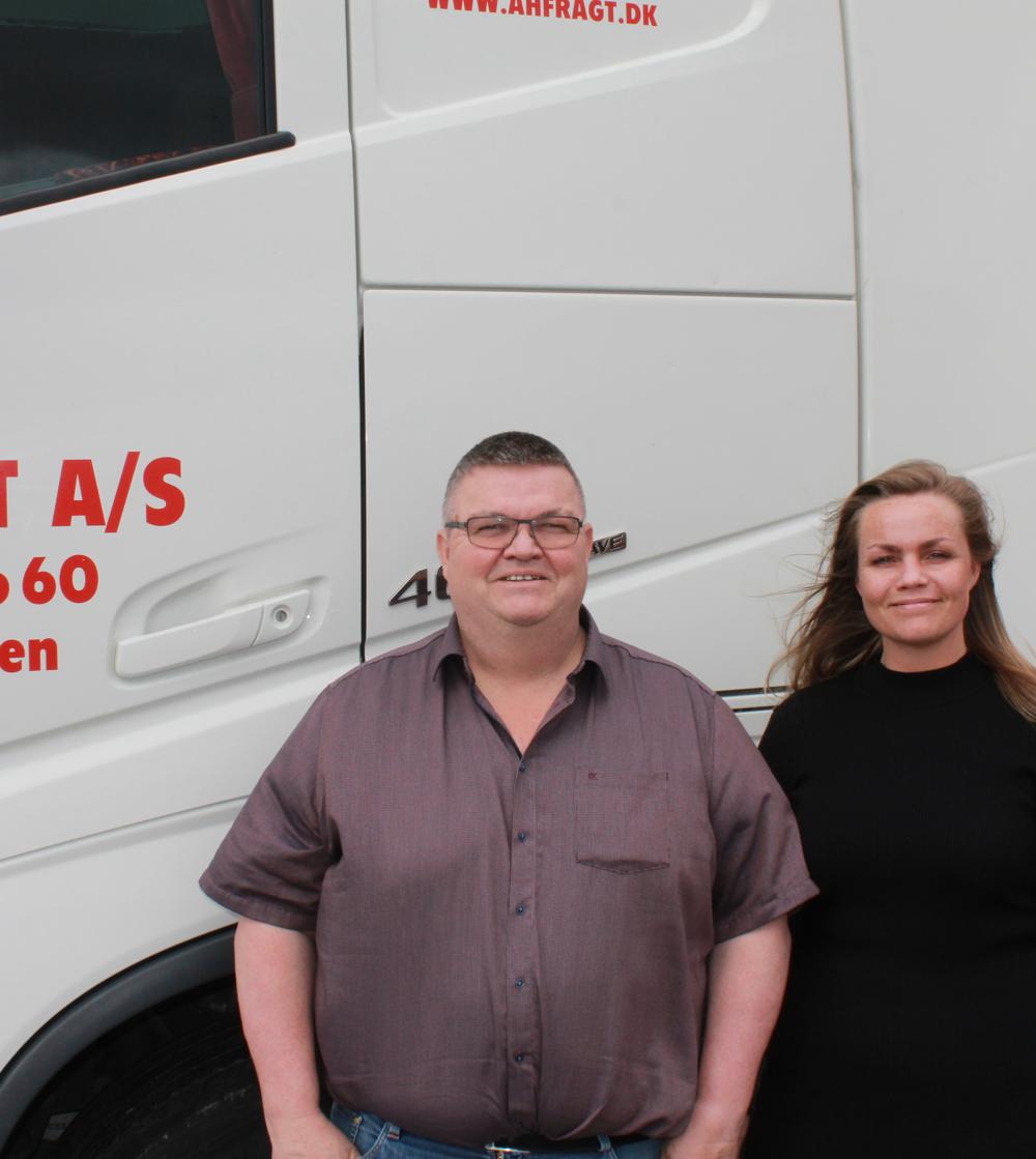 To generationer-  Asbjørn Hansen og Christina Baun Hansen - driver AH Fragt i Vejen.