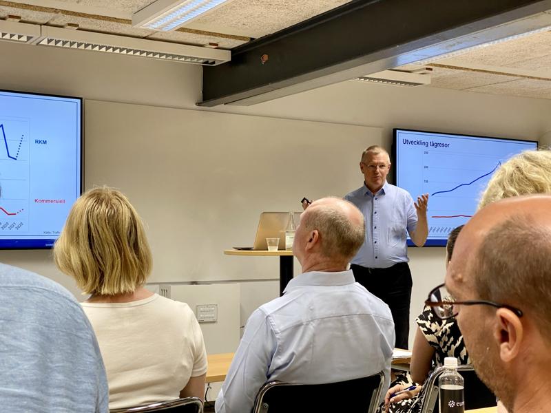 Johan Wadman, vd Svensk Kollektivtrafik, uppmärksammade regionaltågens utveckling. Johan Wadman, vd Svensk Kollektivtrafik, uppmärksammade regionaltågens utveckling.