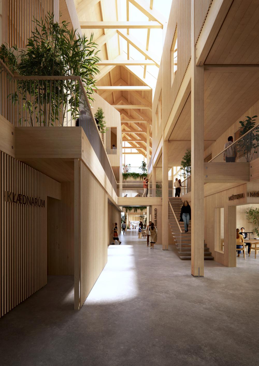 Arkitektfirmaet Henning Larsens vinderforslag til en udvidelse af Færøernes Universitet i Torshavn.