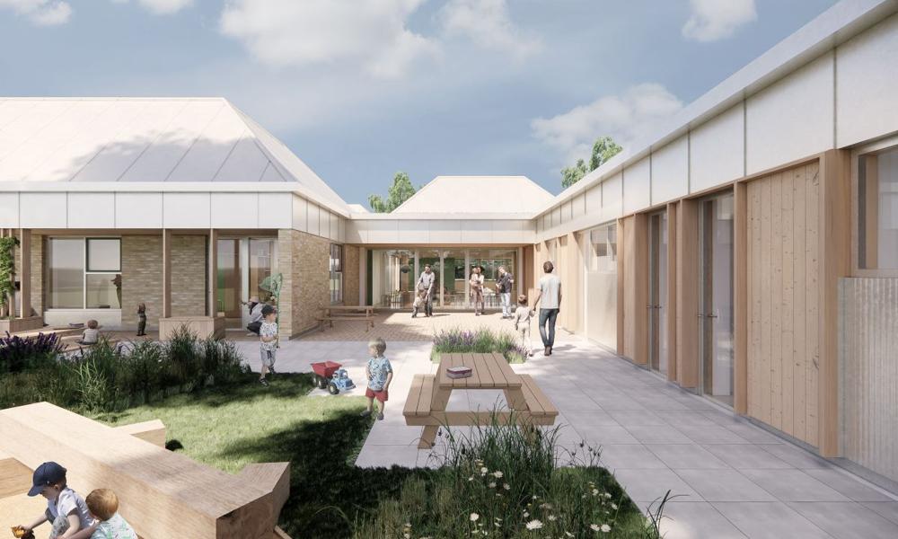 Arkitekterne har ambitioner om at integrere landskabet som legeplads i de nye børnehuse for at vække både sanser og fantasi hos byens børn. Arkitekterne har ambitioner om at integrere landskabet som legeplads i de nye børnehuse for at vække både sanser og fantasi hos byens børn.