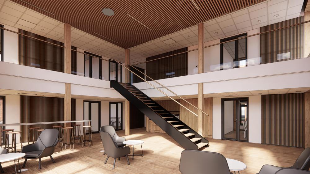 Bgb tager hul på moderniseringen og udvidelsen af ATP’s domicil i Hillerød med fem nye bygninger i træ. Bgb tager hul på moderniseringen og udvidelsen af ATP’s domicil i Hillerød med fem nye bygninger i træ.