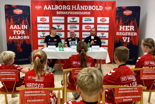 Børnepressemøde hos Aalborg Håndbold.