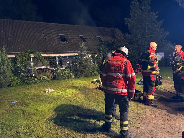 Brand i ejendom mellem Astrup og Sønderskov <i>Foto: Jan Herkert Pedersen</i>