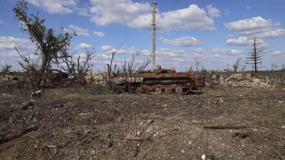Kampen om den ukrainske by Bakhmut, der ligger i den østlige ukrainske region Donetsk, har været en af de blodigste under krigen. (Arkivfoto). <i>Alex Babenko/Ritzau Scanpix</i>