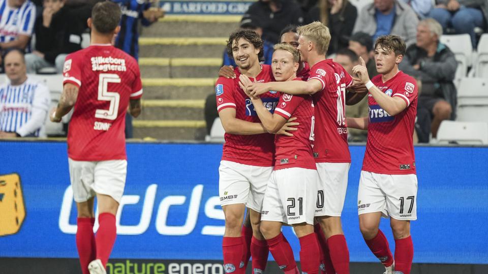 Angriberen Alexander Lind scorede mandag aften to gange i Silkeborgs 3-0-sejr over OB. <i>Claus Fisker/Ritzau Scanpix</i>