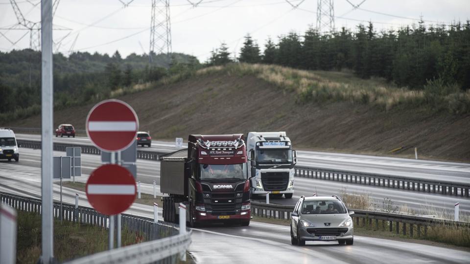 I perioden 2024 til 2028 vil der kunne ses ekstra lange lastbiler på de danske motorveje. (Arkivfoto). <i>Tim Kildeborg Jensen/Ritzau Scanpix</i>