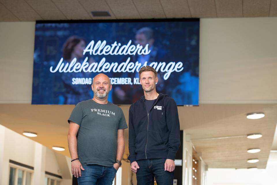 Mads og Anders ser frem til samarbejdet om julekoncerten den første søndag i advent. <i>Foto: Bjarne Hyldgaard</i>