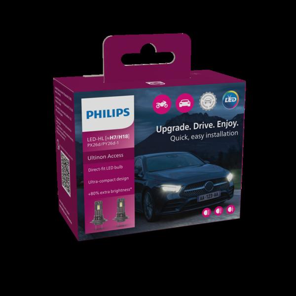Pakningen fra Philips Lumiled fortæller om de mange fordele med LED-pærer til oplysning af vejen frem.