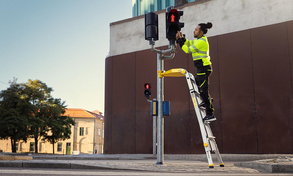Stolpstege från Wibe Ladders. Stolpstege från Wibe Ladders.