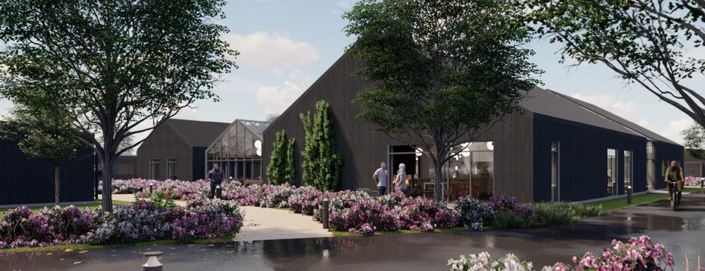 Seniorbofællesskabet Kronhjorten skal opføres som en del af den nye bydel Halgaard Enge ved Holstebro. Arkitektfirmaet Nord er projekterende. Seniorbofællesskabet Kronhjorten skal opføres som en del af den nye bydel Halgaard Enge ved Holstebro. Arkitektfirmaet Nord er projekterende.