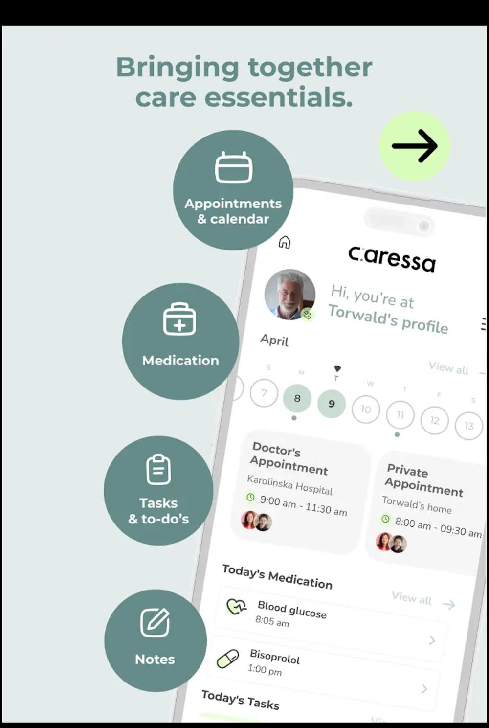 Appen Caressa har utvecklats av Essity och ska hjälpa anhöriga att koordinera vård av anhöriga. Appen Caressa har utvecklats av Essity och ska hjälpa anhöriga att koordinera vård av anhöriga.