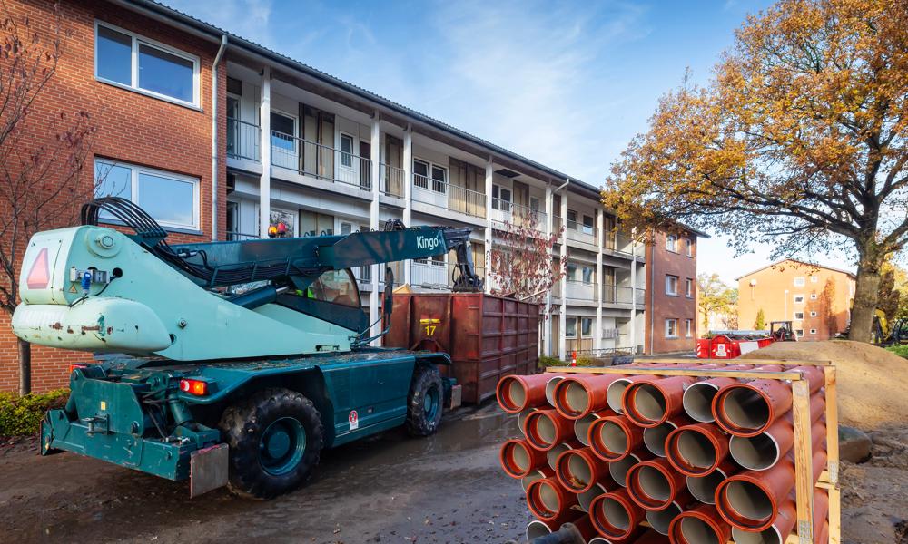 Saneringsarbejdet ved renoveringen af Porshøj i Herning sættes i gang i november 2023. Saneringsarbejdet ved renoveringen af Porshøj i Herning sættes i gang i november 2023.